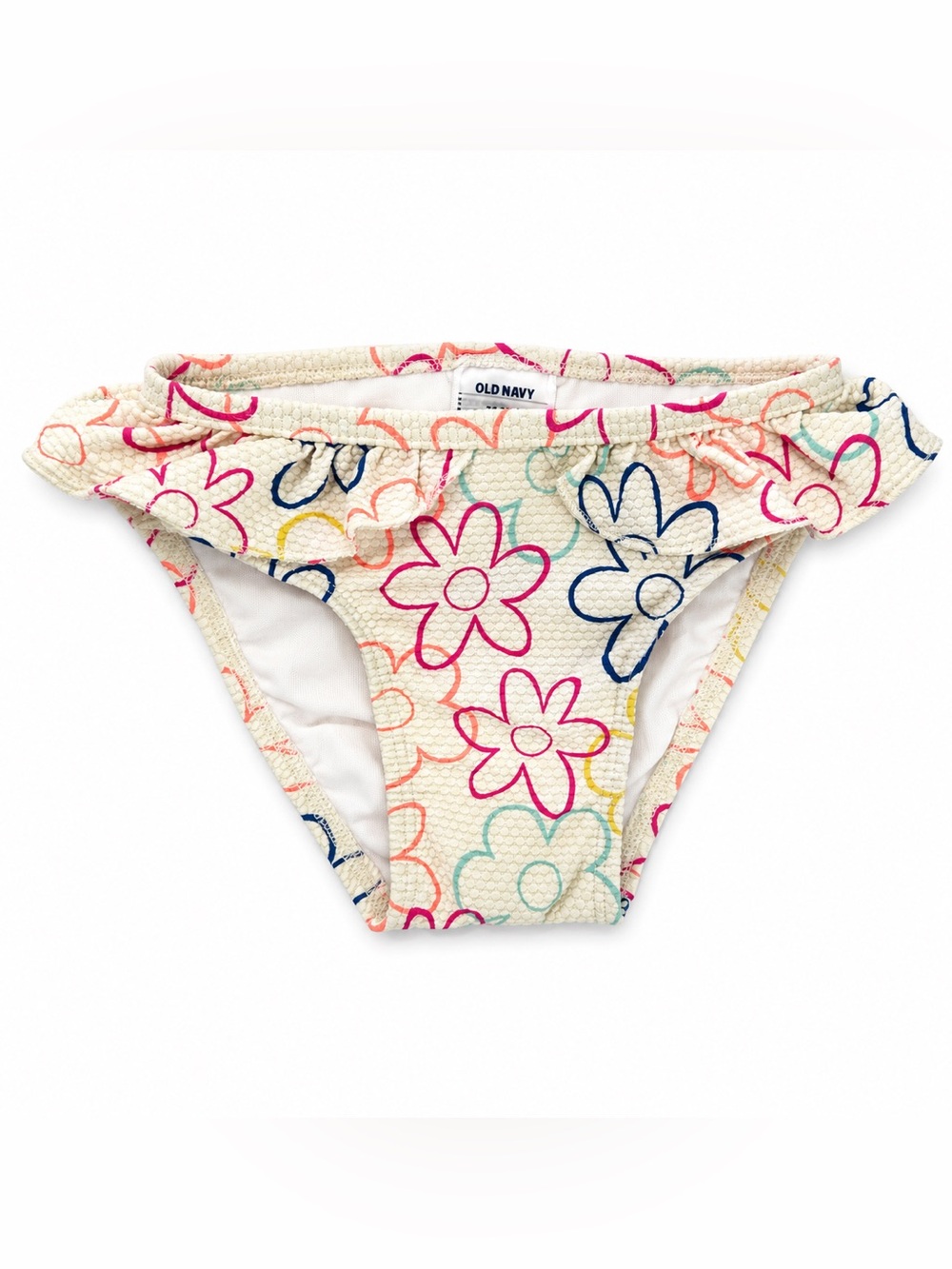 Baby Bikini Bottoms with Pink, Blue & Yellow Floral Print